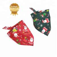 2018 Pet Accessories Custom Christmas Collar Gift Triangular Dog Bandana